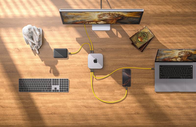 AOHi Adonis USB 4.2 Type-C Cable charging various devices