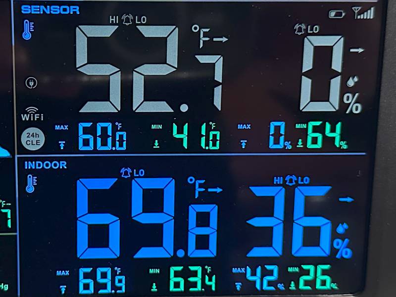 Sainlogic SA1 Wi-Fi Smart Weather Station display