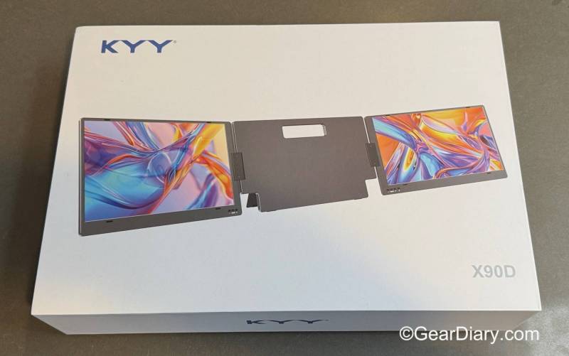 YKK 90D 15.6” Triple Screen Extender in the retail box.