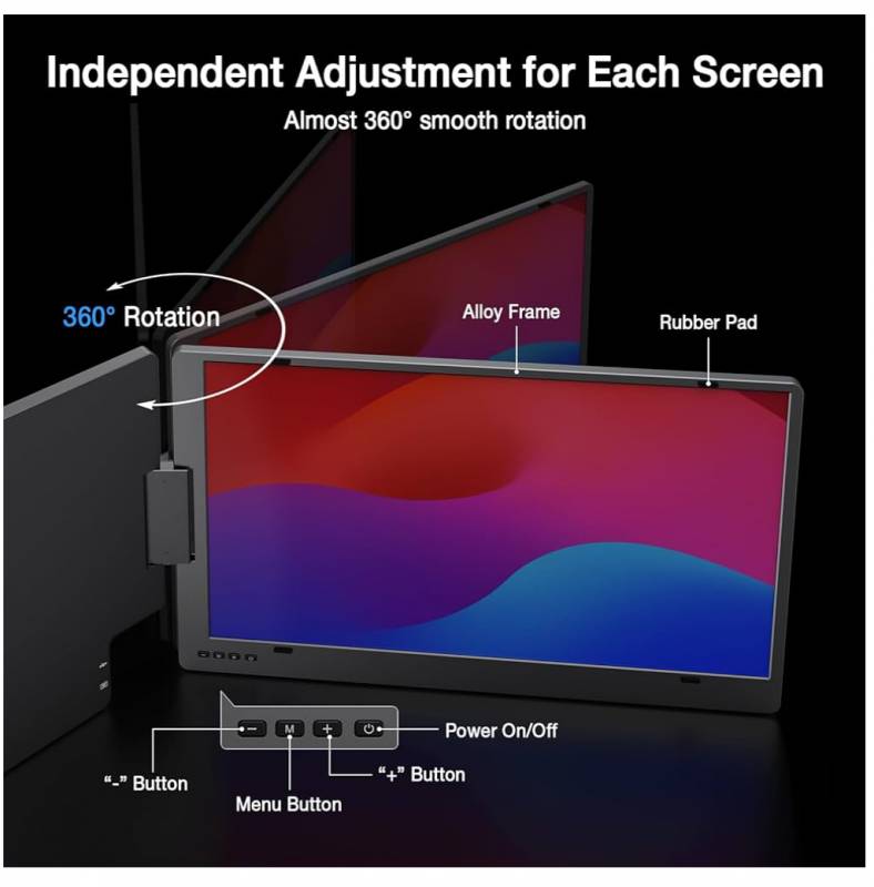 YKK 90D 15.6” Triple Screen Extender