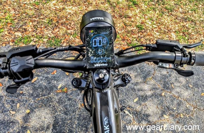 The display on the Lectric XPeak High-Step 2.0 eBike