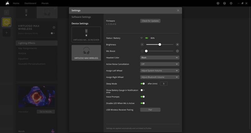iCUE app