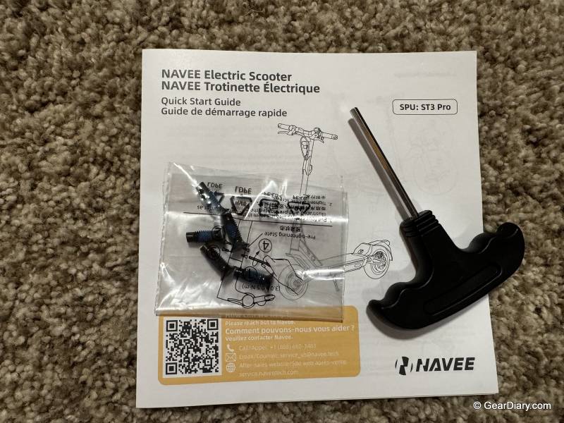 Included with the NAVEE ST3 Pro Electric Scooter