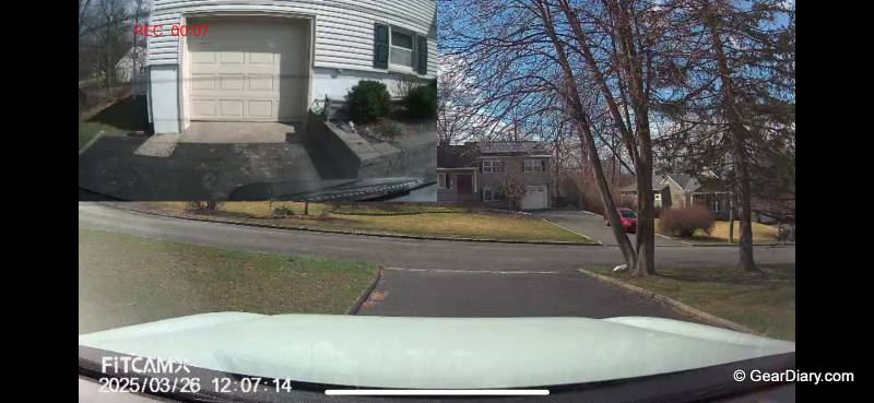 Footage taken with the FITCAMX Dash Cam