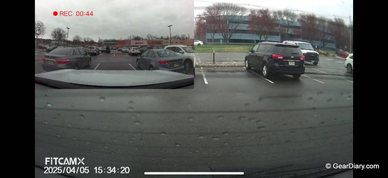 Video taken with the FITCAMX Dash Cam and rear camera