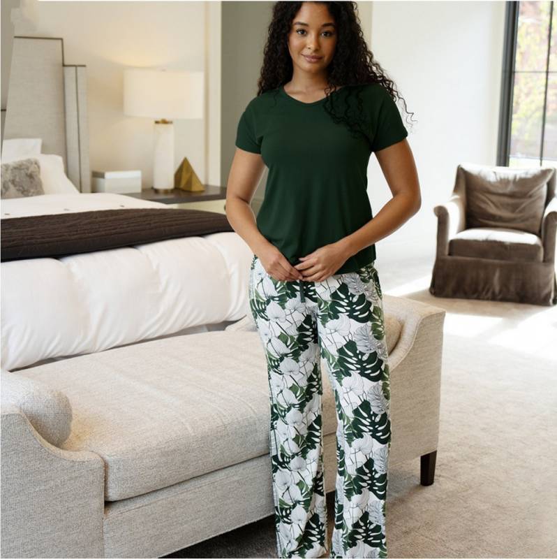 Cariloha sleep pants and V-neck dolman sleep tops