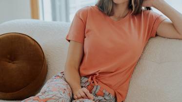 Cariloha sleep pants and V-neck dolman sleep tops