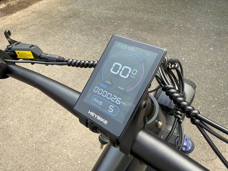 Display on the Heybike Alpha