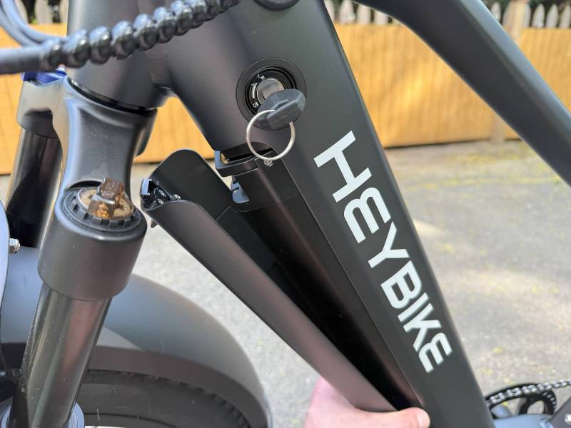 Locking battery compartment on the Heybike Alpha