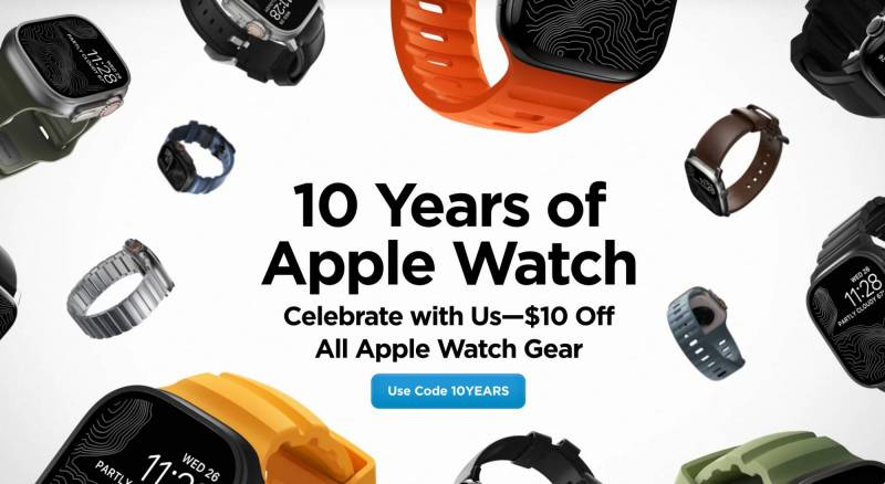 Nomad's 10 Years of Apple Watch Sale