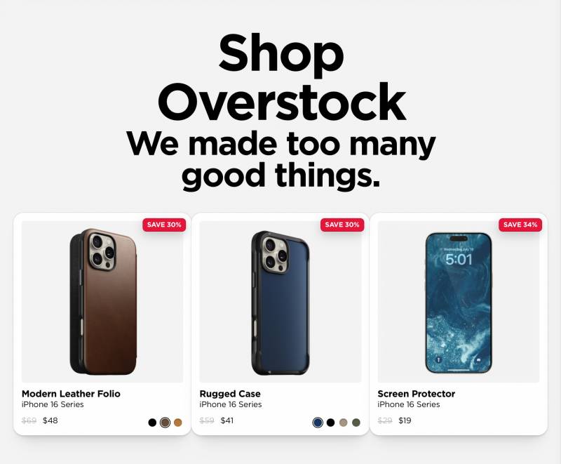 Nomad OverstockSales