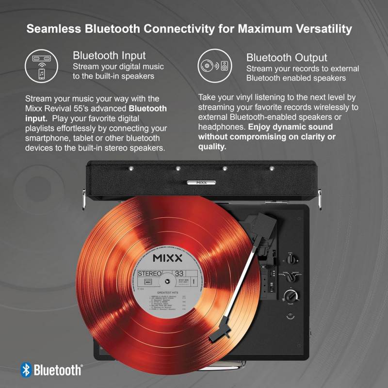 MIXX Revival 55 Vinyl Record Player