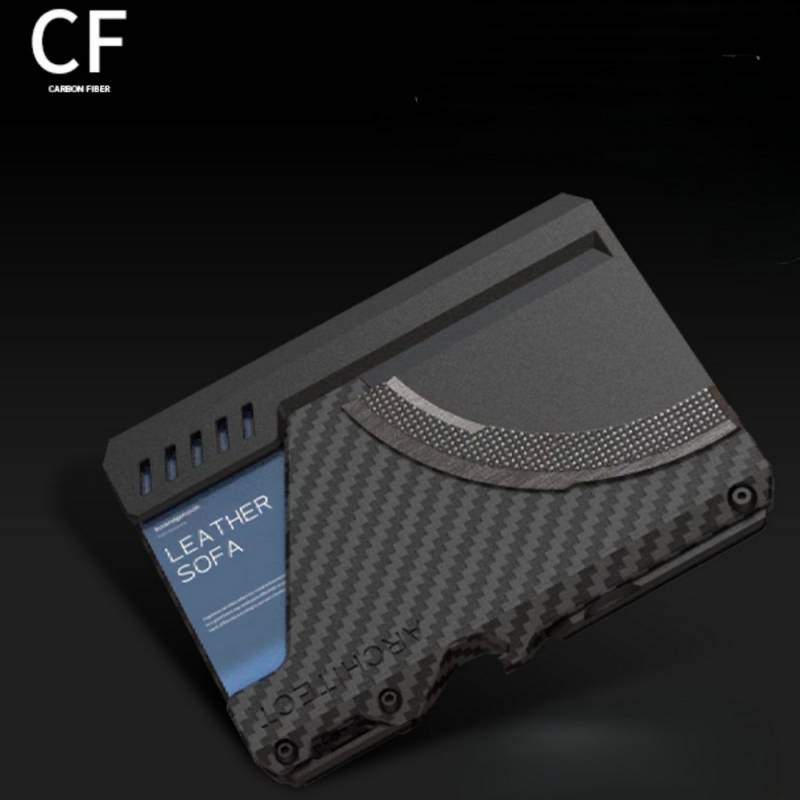 Carbon Fiber version of the SlideMorph Mechanical Card Holder