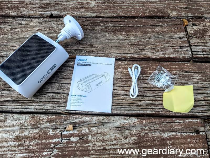 Aosu SolarCam P1 Max package contents
