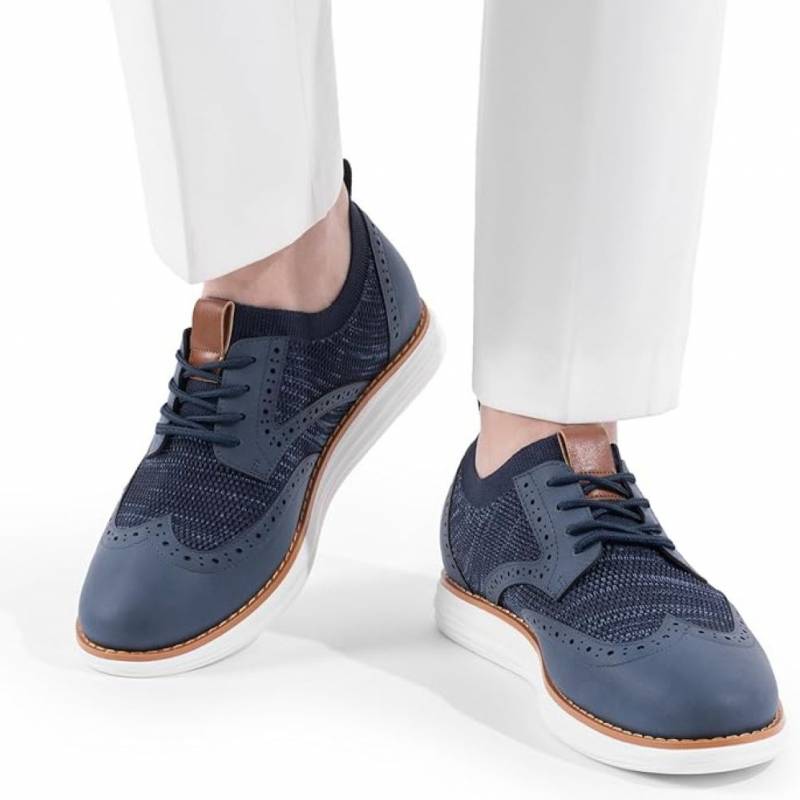 Bruno Mark Men's KnitFlex SmartCraft Mesh Oxford Sneakers