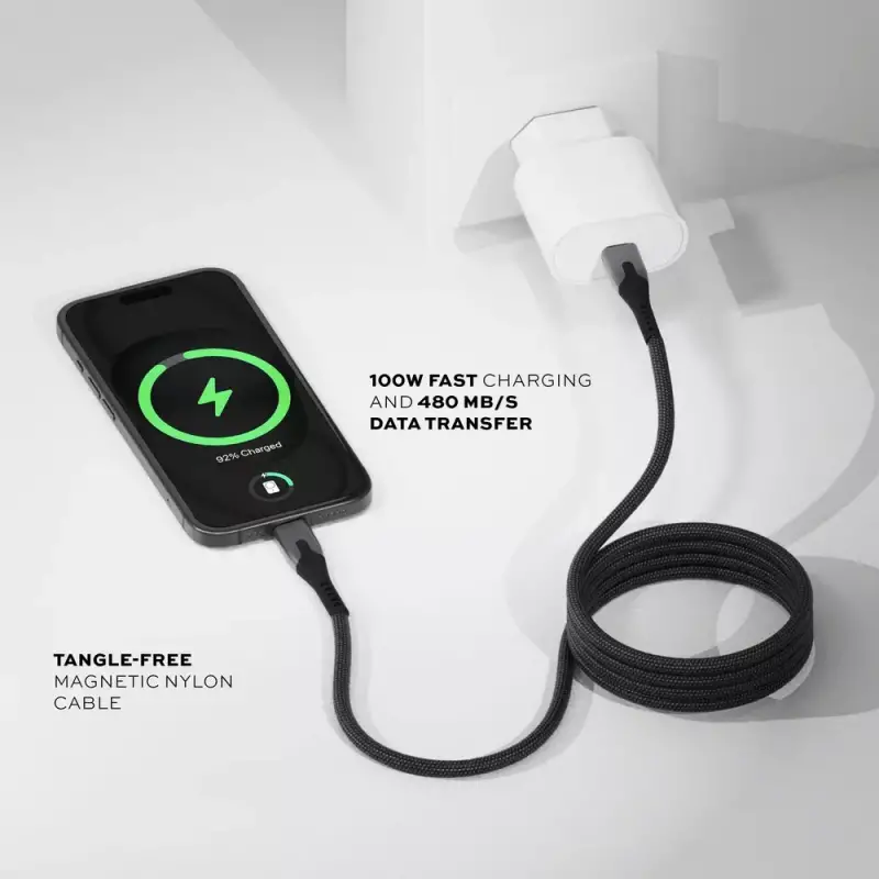 Statik MagStack Pro USB-C to USB-C Magnetic Charging Cable