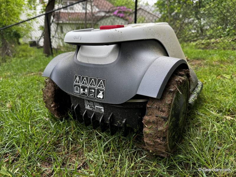 Back of the eufy Robot Lawn Mower E15
