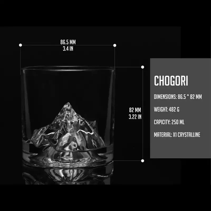 LIITON K2 Crystal Whiskey Glasses (Set of 2)
