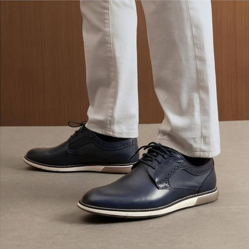 Bruno Marc Men's Plain Toe Derby Oxfords