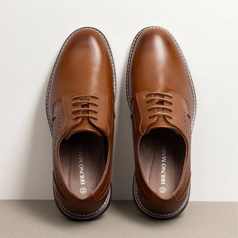 Bruno Marc Men's Plain Toe Derby Oxfords