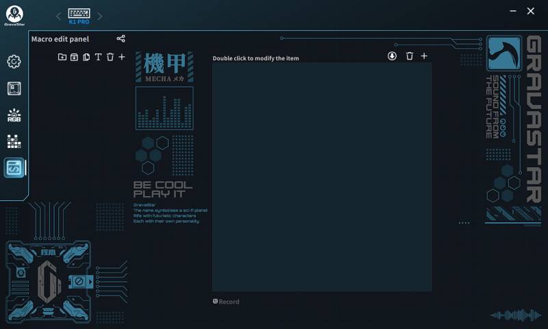 GravaStar Mercury K1 Pro Special Edition Keyboard app