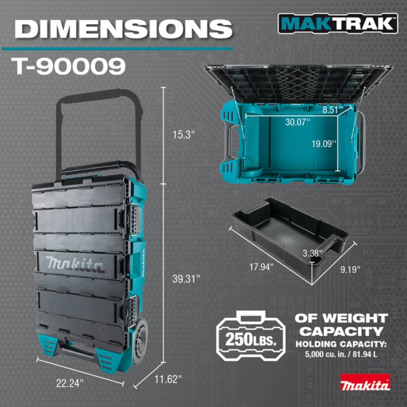 Makita MAKTRAK Rolling Tool Chest T-90009 features