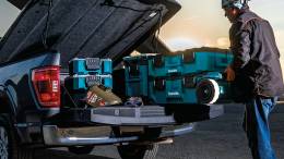 Makita MAKTRAK System in the back of a truck
