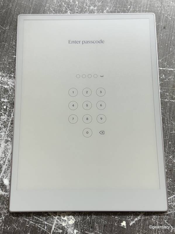 reMarkable Paper Pro lock screen