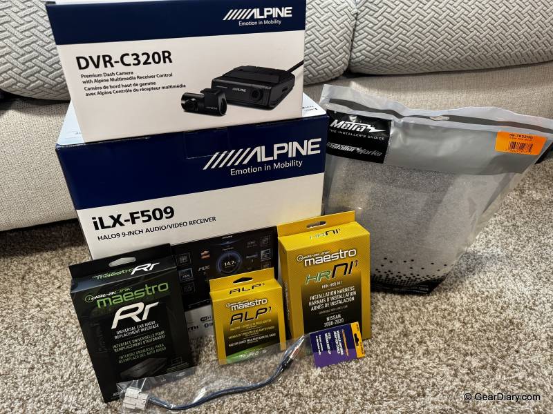 Alpine Halo 9 and DVR-C320R Dashcam installation and accessories needed for installation