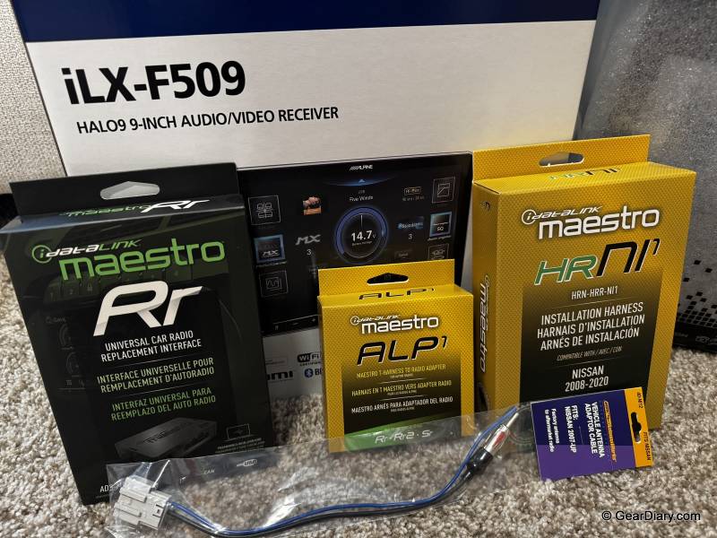 Accessories needed for Alpine Halo 9 and DVR-C320R Dashcam installation installation