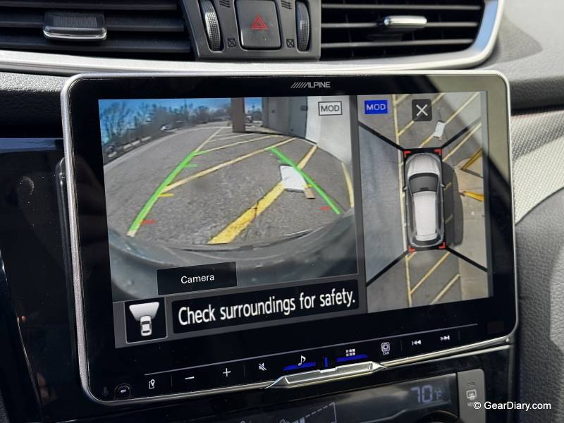 Rear view through Alpine DVR-C320R Dashcam