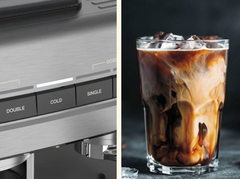 The cold button on the Cuisinart Espresso Bar Grind & Brew Espresso Machine