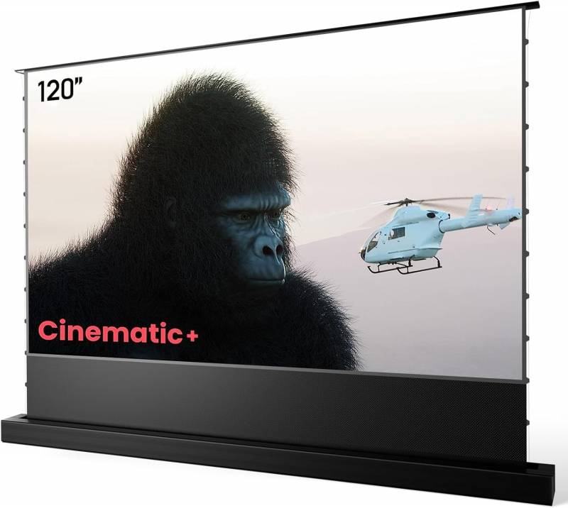 AWOL Vision’s 120" Motorized ALR Floor Rising Screen