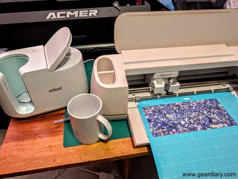 Cricut Mug Press Review: Make Effortless, Pro-Quality Custom Mugs in Minutes 2 Cricut Mug Press on the left and the Cricut Maker 4 on the right