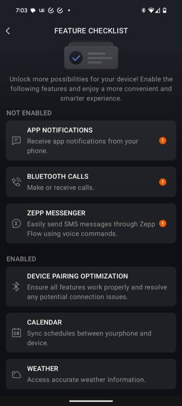 Zepp app screenshots