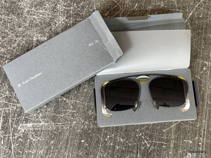 Even Realities Even G1 Smart Glasses clip-on shades