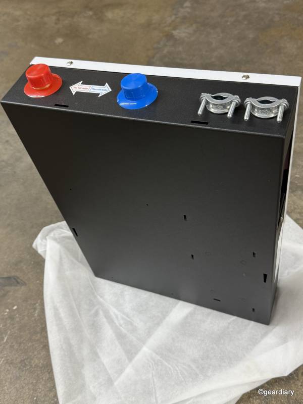Back of the AMZCHEF Tankless Water Heater
