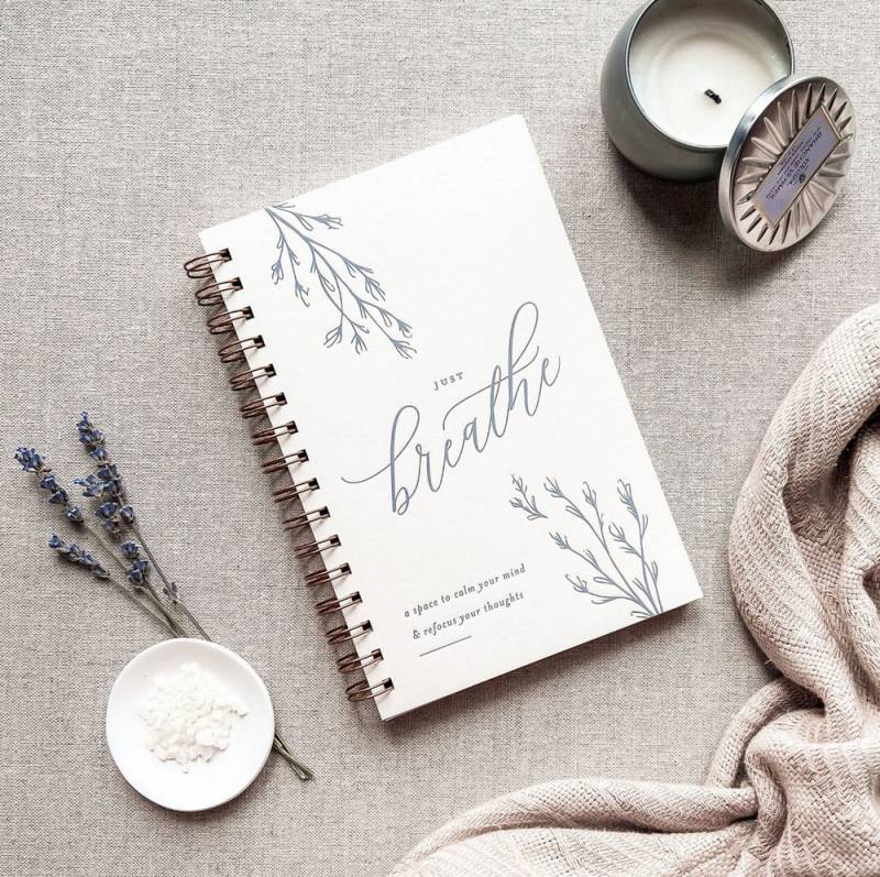 Jen Simpson Design Just Breathe Guided Anxiety Journal