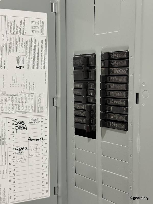 Electrical components of the AMZCHEF Tankless Water Heater installation