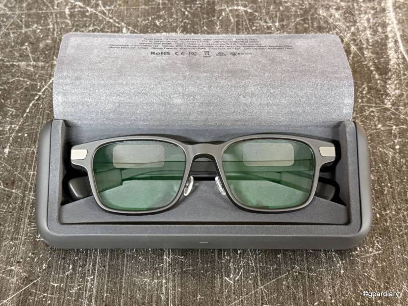 Even Realities Even G1 Smart Glasses in the charging case