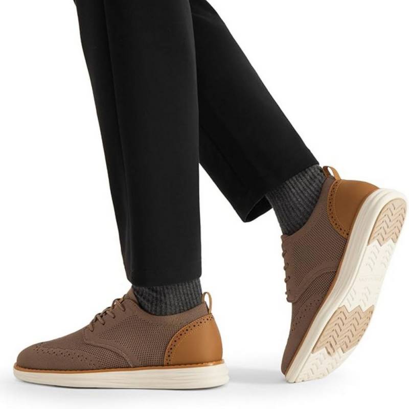 Bruno Marc Men's KnitFlex Craft Mesh Oxford Sneakers