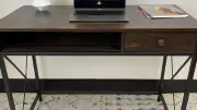 DecorTech Industrial Metal and Wood Writing Desk