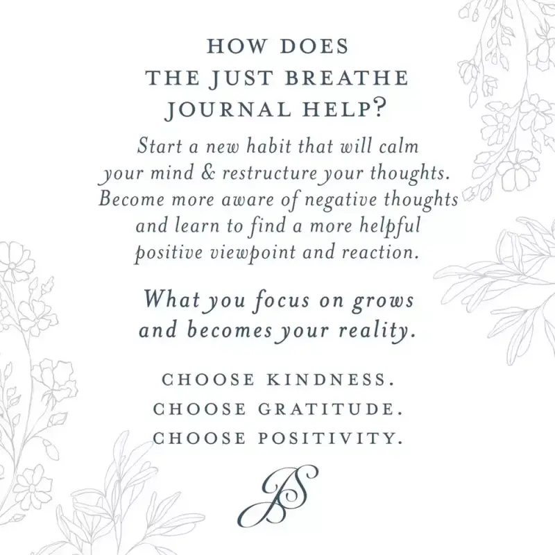Jen Simpson Design Just Breathe Guided Anxiety Journal