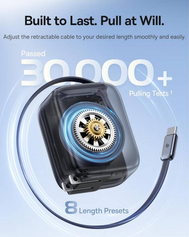 Baseus EnerCore CJ11 67W Fast Charger with Retractable Cable