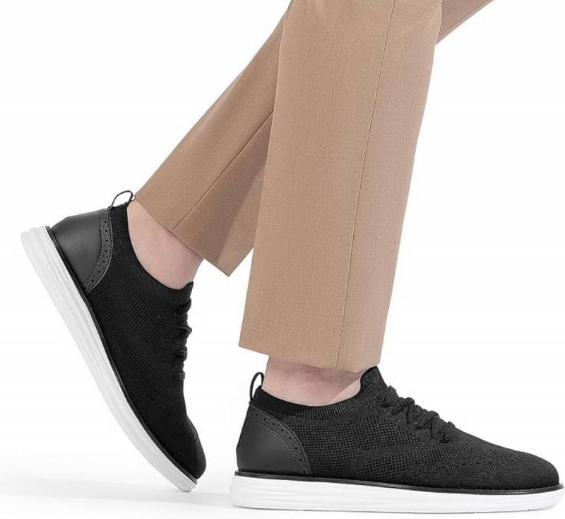 Bruno Marc Men's KnitFlex Craft Mesh Oxford Sneakers