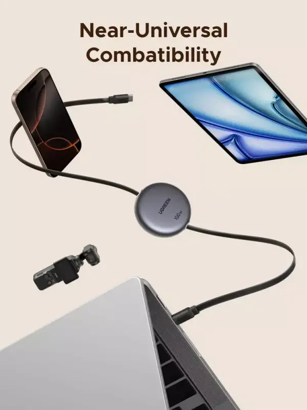 UGREEN Nexode USB-C to USB-C PD Fast Charging Retractable Cable