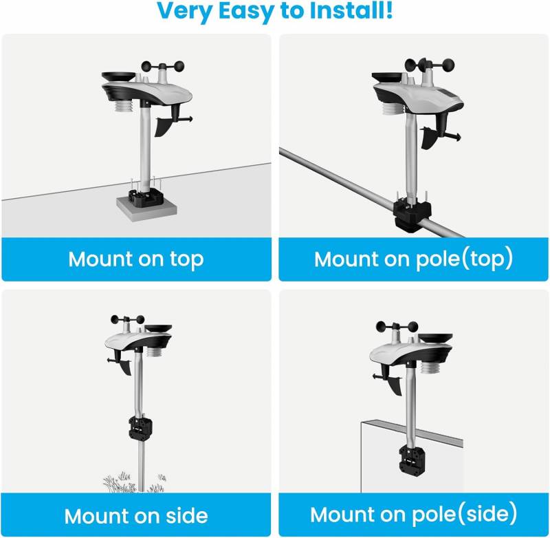 Sainlogic SA7 Smart Weather Station mounting options