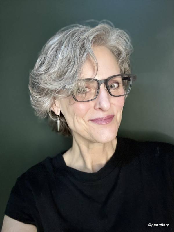 The author wearing the Even Realities Even G1 B Smart Glasses