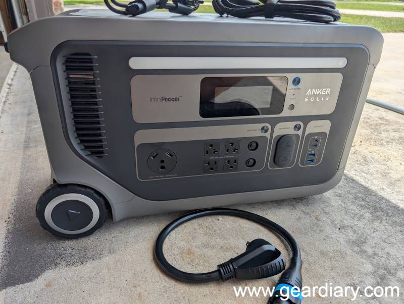 Side view of the Anker SOLIX F3000 Portable Power Station