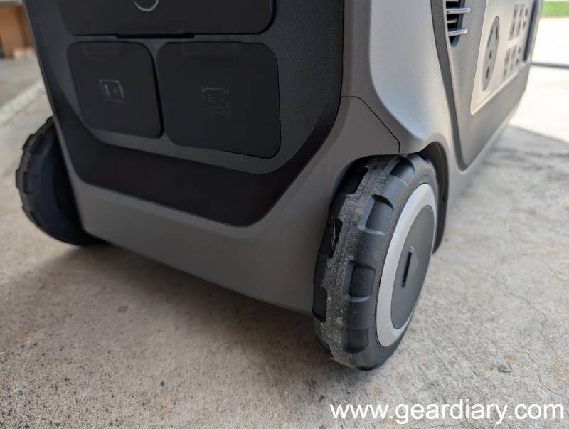 Wheels on the Anker SOLIX F3000 Portable Power Station